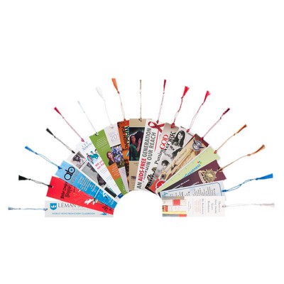 Full-Color Bookmarks | 2.75" x 8.5" | 16pt | Chainette Tassel